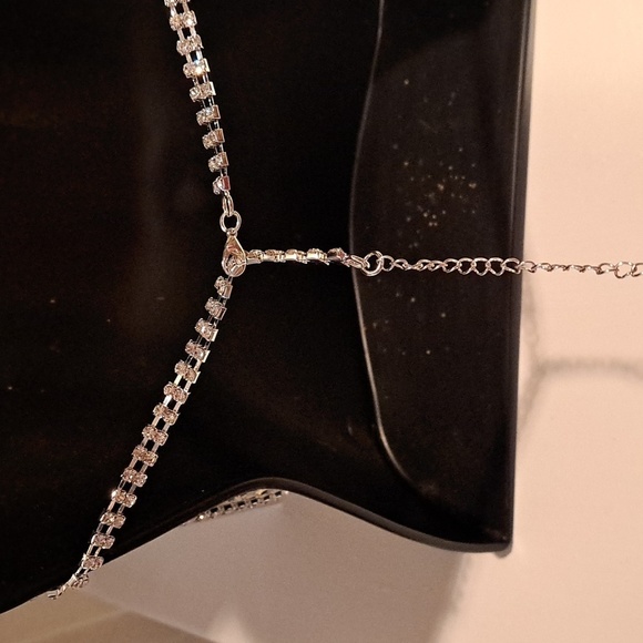 Natasha Silver Rhinestone Chain Bralette - Picture 5 of 7